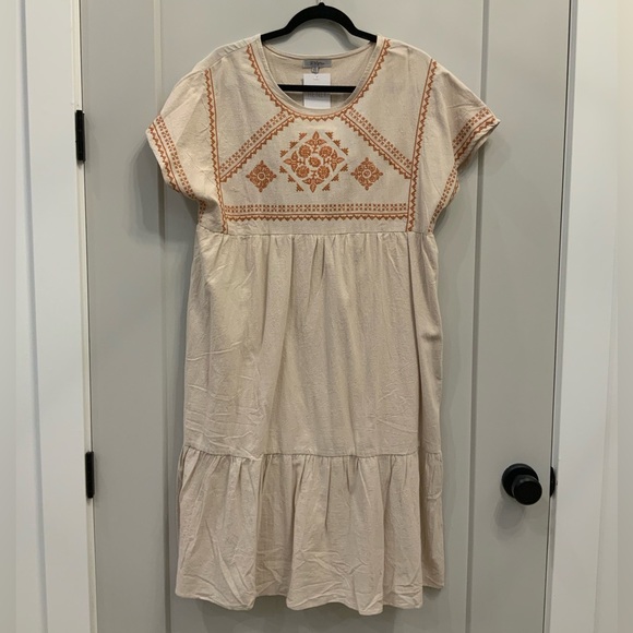 New With Tags Polygram Maxi Dress with Embroidered Design - Picture 1 of 6